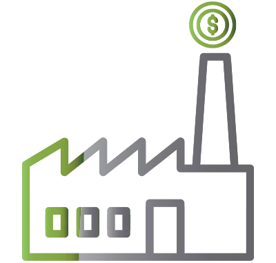 Life, uninterrupted - an illustration of an industrial plant with money coming out of a smokestack.